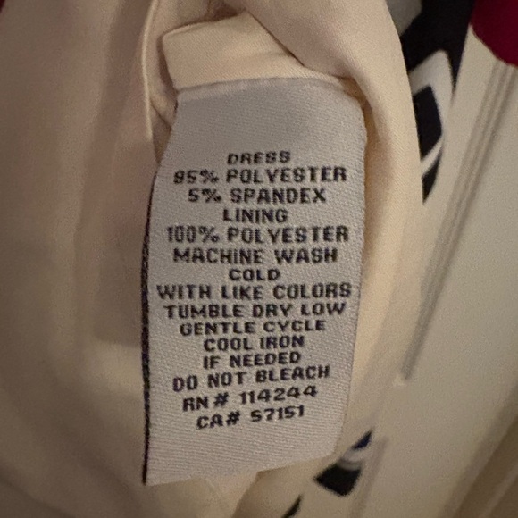 Eliza J Black & White Geometric Print Dress with Hot Pink Accents - Picture 4 of 4